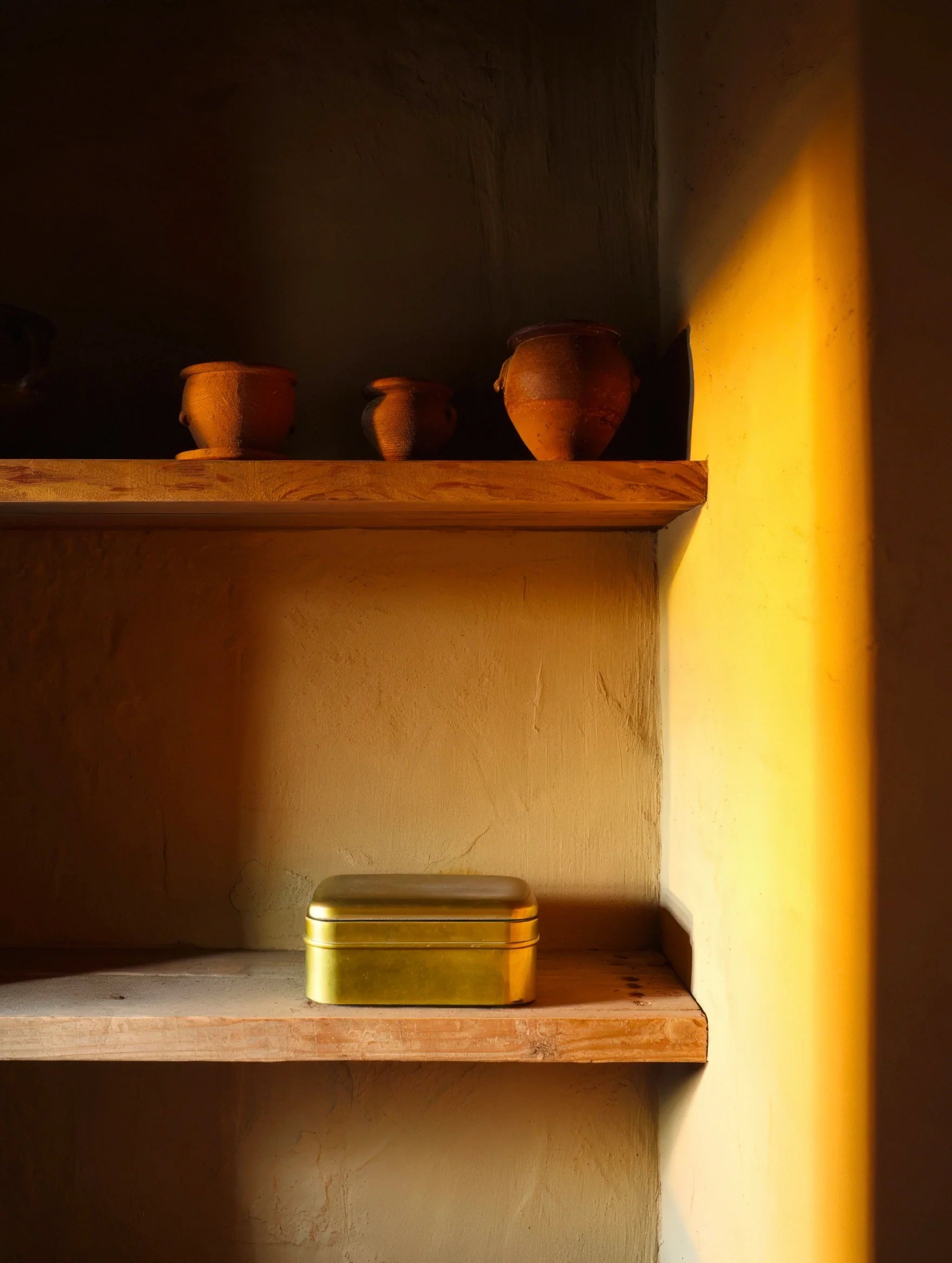 Traditional punjabi kitchen shelves with natural beauty ingredients - heritage skincare wisdom