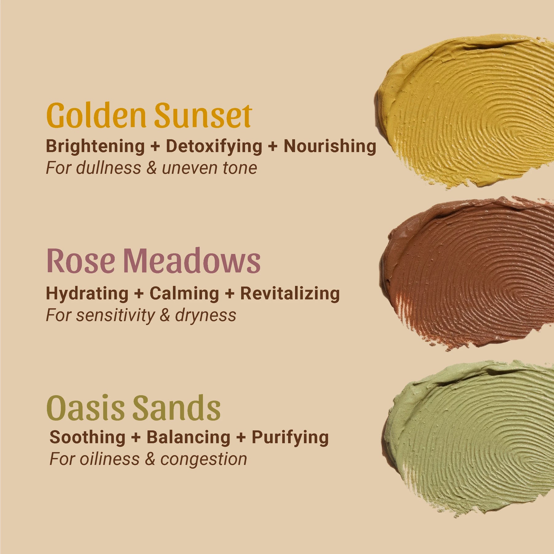 Fuller's Earth Clay Mask Trio Sampler