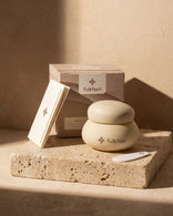 Fulkhari Oasis Sands complete detox kit including the green Multani Mitti mask and application tools.