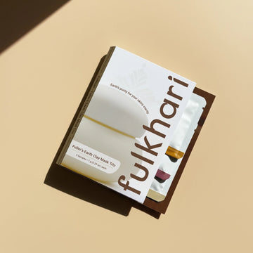 Discovery Set: 3-pack Multani Mitti (Fuller's Earth) Clay Mask sampler for brightening, hydrating, and clarifying skin.